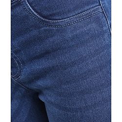 Pine Kids Cotton Ankle Length Female Jeggings - Dark Blue
