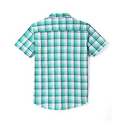 Pine Kids 100% Cotton Half Sleeves Checked Shirt- Blue