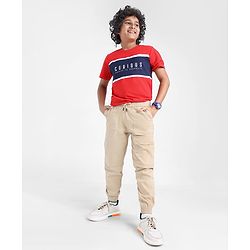 Pine Kids Cotton Elastane Pant With Soft Handfeel And Solid Colour - Beige