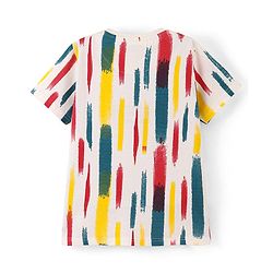 Pine Kids Cotton Biowashed Half Sleeves  Abstract Print T-shirts - Multicolor