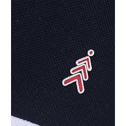 Pine Kids 100% Cotton Knit Half Sleeves Bio Washed Logo Print T-Shirt - Red Navy & White