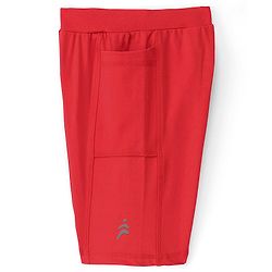 Pine Active Knee Length Solid Dyed Cycling Shorts - Red
