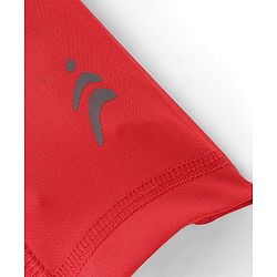 Pine Active Knee Length Solid Dyed Cycling Shorts - Red