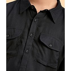 Pine Kids Full Sleeves Pathani Kurta & Pyjama Set Solid Colour - Black & White
