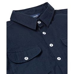 Pine Kids Full Sleeves Solid Pathani Kurta & Pyjama Set Solid Colour - Navy  Blue