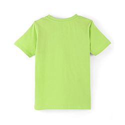 Pine Kids 100% Cotton Knit Half Sleeves Bio Washed Solid Color T-Shirt - Lime Punch