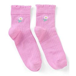 Pine Kids Ankle Length Solid Colour Socks Pack Of 3 - Yellow Purple & Pink