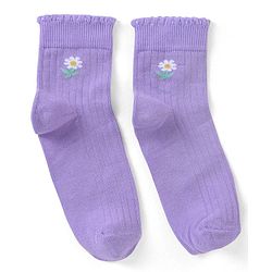 Pine Kids Ankle Length Solid Colour Socks Pack Of 3 - Yellow Purple & Pink