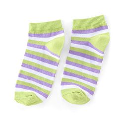 Pine Kids Ankle Length Printed Socks Floral Print Pack Of 3 - Yellow Green & Purple