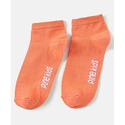 Pine Kids Ankle Length Printed Socks Floral Print Pack Of 3 - Orange White & Pink
