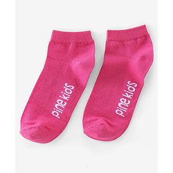 Pine Kids Ankle Length Printed Socks Striped Pack of 3 - Orange & Pink