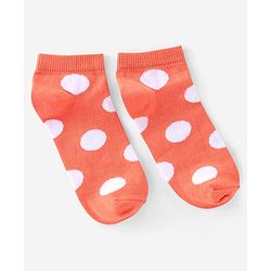 Pine Kids Ankle Length Printed Socks Striped Pack of 3 - Orange & Pink