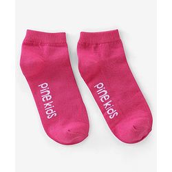 Pine Kids Ankle Length Printed Socks Striped Pack of 3 - Orange & Pink