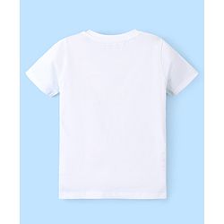 Pine Kids 100% Cotton Knit Half Sleeves Biowashed T-Shirt Miami Beach Print - Snow White