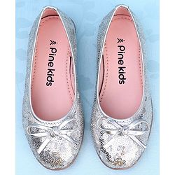 Pine Kids Slip On Bellies with Sequin Detailing - Silver