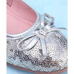 Pine Kids Slip On Bellies with Sequin Detailing - Silver