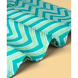 Pine Kids Full Sleeves Chevron Printed Kurta & Pyjama Set - Light Blue