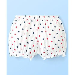 Pine Kids Cotton Anti Bacterial  Bloomers Solid & Dot Print Pack Of 3 - Pink Blue & White