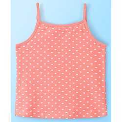 Pine Kids Cotton Sleeveless Antimicrobial Slips Stripes & Dot Print Pack Of 3 - Pink & Red