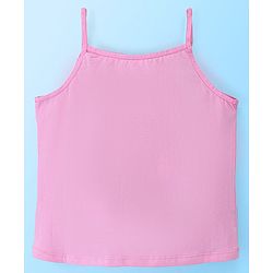 Pine Kids Cotton Sleeveless Antimicrobial Slips Solid & Stripes Pack Of 3 - Pink