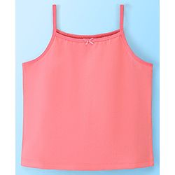 Pine Kids Cotton Sleeveless Antimicrobial Slips Solid & Stripes Pack Of 3 - Pink
