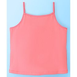 Pine Kids Cotton Sleeveless Antimicrobial Slips Solid & Stripes Pack Of 3 - Pink