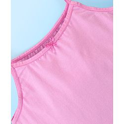 Pine Kids Cotton Sleeveless Antimicrobial Slips Solid & Stripes Pack Of 3 - Pink