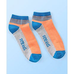 Pine Kids Ankle Length Socks Logo Print Pack Of 3 (Colour May Vary)