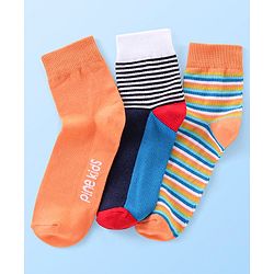Pine Kids Ankle Length Socks Logo Print Pack Of 3 (Colour May Vary)