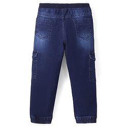 Pine Kids Denim Washed Full Length  Cargo Jogger - Blue