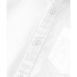 Pine Kids Cotton Woven Full Sleeves Front Open with Roll up Sleeves Solid Shirt - White