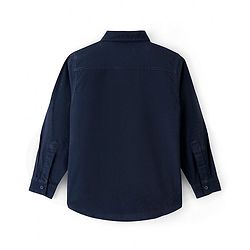 Pine Kids 100% Cotton Full Sleeves Shirt Solid Color -  Dark Blue
