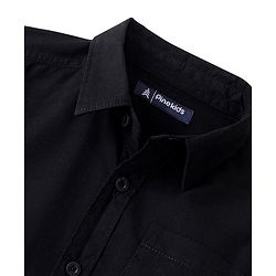 Pine Kids 100% Cotton Full Sleeves Shirt Solid Color - Black