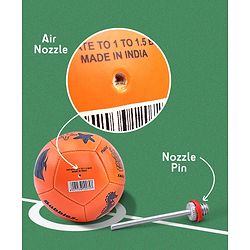Pine Kids Junior Size - 2 Football - Orange | Durable | High-Quality Stitched Soccer Ball for Boys & Girls | Ideal for Training, Match Play & Practice