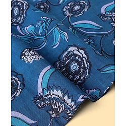 Pine Kids Cotton Full Sleeves All Over Printed Kurta Pyjama Set- Navy Blue