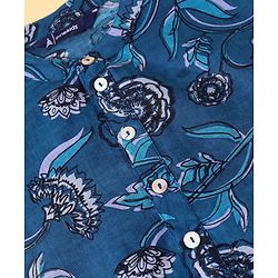 Pine Kids Cotton Full Sleeves All Over Printed Kurta Pyjama Set- Navy Blue