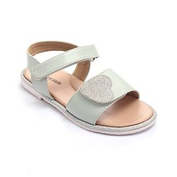Pine Kids Velcro Closure Sandals with Heart Patch - Blue