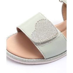 Pine Kids Velcro Closure Sandals with Heart Patch - Blue
