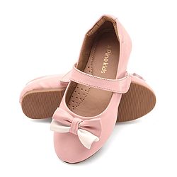 Pine Kids Velcro Closure Bellies with Bow Applique - Pink