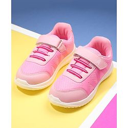 Pine Kids Textured Velcro Closure Sneakers - Pink