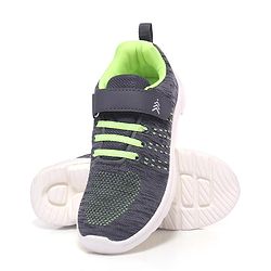 Pine Kids Textured Velcro Closure Sneakers - Dark Grey