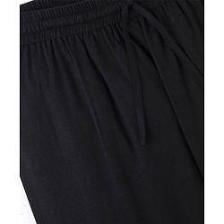 Pine Kids Cotton Solid Full Length Pyjama - Black