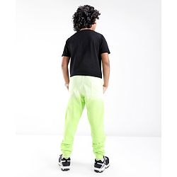 Pine Kids 100% Cotton Knit Full Length Track Pants with Text Print - Lime Punch