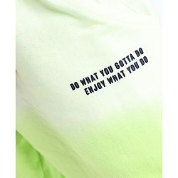 Pine Kids 100% Cotton Knit Full Length Track Pants with Text Print - Lime Punch