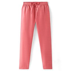 Pine Kids Full Sleeves Solid Kurta Pyjama Set with Printed Bandi- Peach