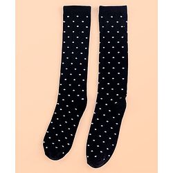 Pine Kids Knee Length Socks with Antimicrobial Finish Dotted Design Pack of 3 (Color May Vary)