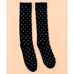 Pine Kids Knee Length Socks with Antimicrobial Finish Dotted Design Pack of 3 (Color May Vary)