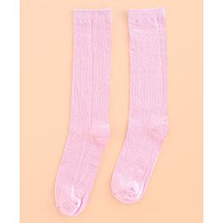 Pine Kids Knee Length Socks with Antimicrobial Finish Dotted Design Pack of 3 (Color May Vary)