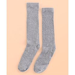 Pine Kids Knee Length Socks with Antimicrobial Finish Solid Colors Pack of 3 (Color May Vary)