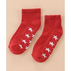 Pine Kids Cotton Ankle Length Socks With Silvadur Antimicrobial Finish Stars Design Pack Of 3 (Color May Vary)